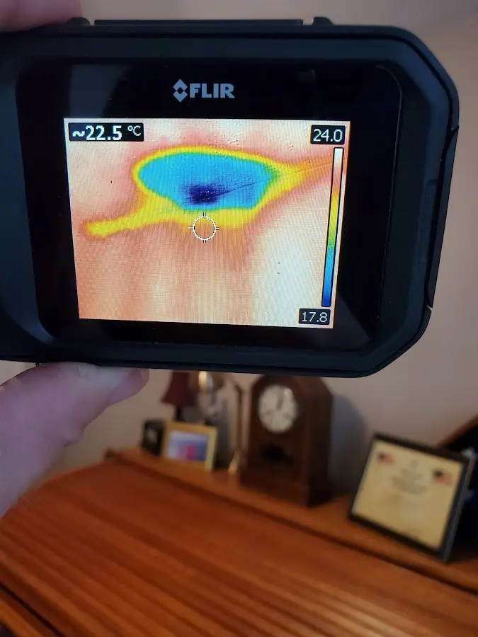 Thermal imaging inspection for water damage in Vernon