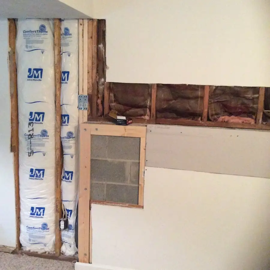 Wall insulation replacement during Contents Cleaning & Restoration in Vernon